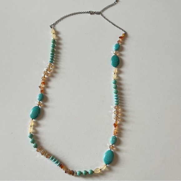 no brand Jewelry - Turquoise and Amber’s Melody Necklace J50